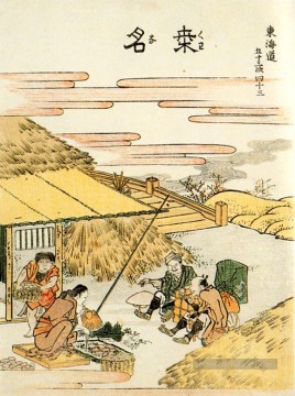 Kuwana 2 Katsushika Hokusai ukiyoe Peinture à l'huile